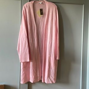 J Jill light knit cardigan pink (seashell) brand new - size 4x